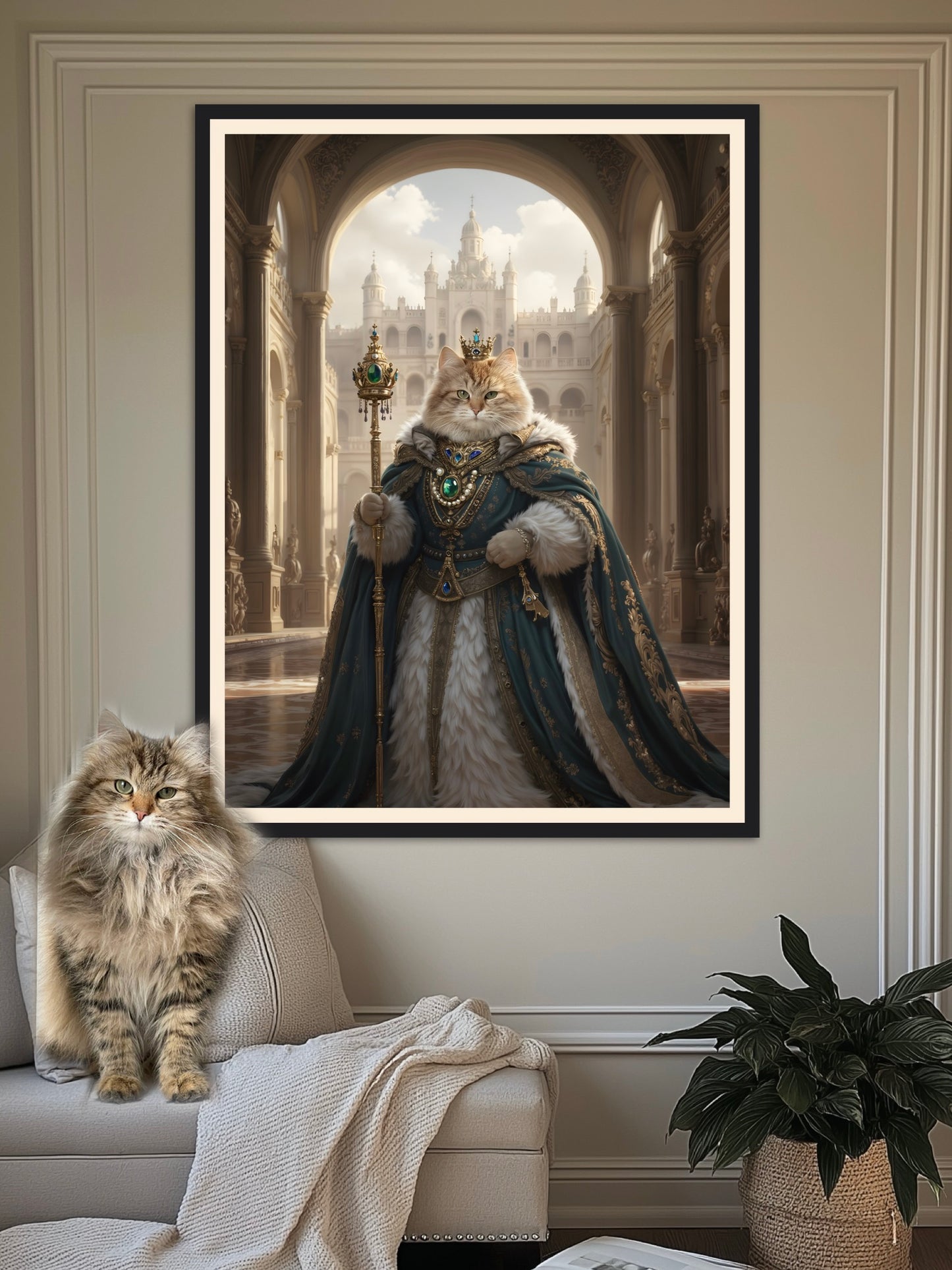 Custom Royal Pet Portrait | Luxury European Aristocratic Pet Portrait | High-end Custom Luxury Digital Art