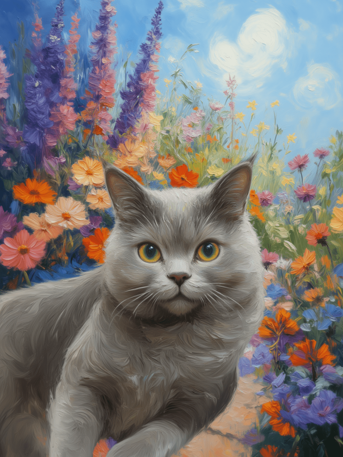 Van Gogh's Path among Flowers - JoySnoot