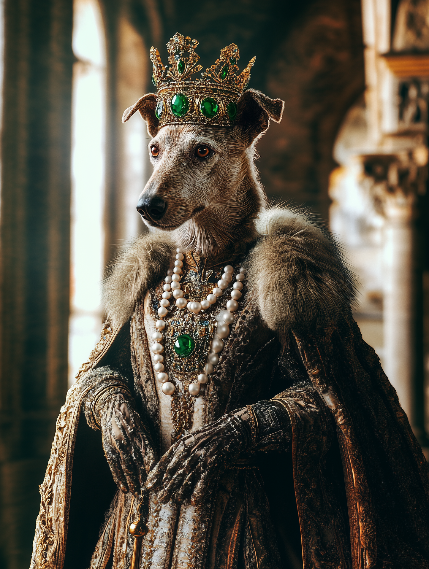 Custom Royal Pet Portrait | Luxury European Aristocratic Pet Portrait | High-end Custom Luxury Digital Art