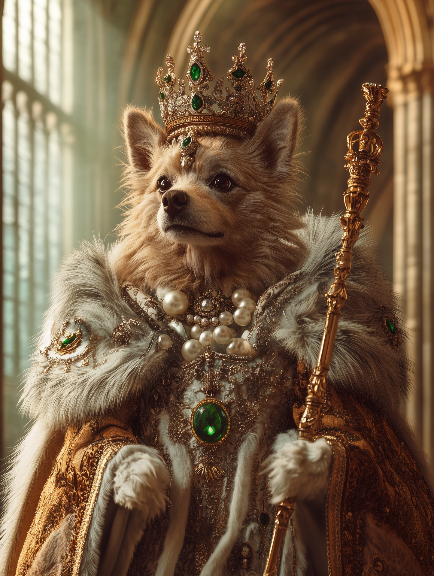 Custom Royal Pet Portrait | Luxury European Aristocratic Pet Portrait | High-end Custom Luxury Digital Art