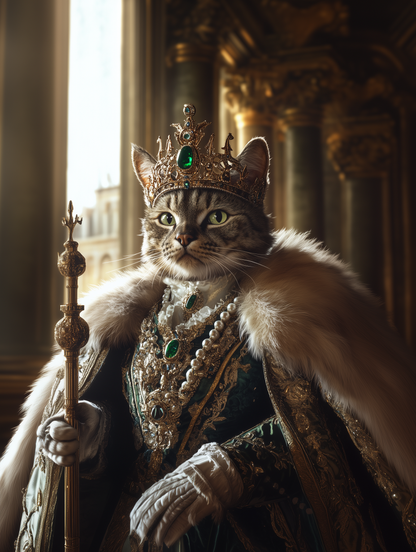 Custom Royal Pet Portrait | Luxury European Aristocratic Pet Portrait | High-end Custom Luxury Digital Art