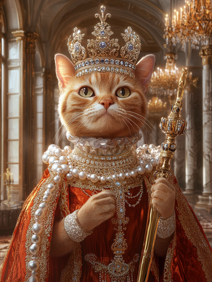 Custom Royal Pet Portrait | Luxury European Aristocratic Pet Portrait | High-end Custom Luxury Digital Art