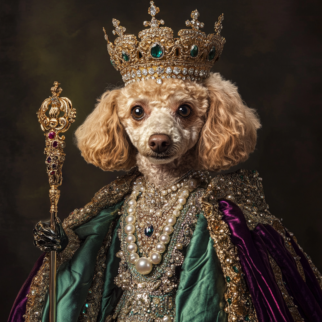 Custom Royal Pet Portrait | Luxury European Aristocratic Pet Portrait | High-end Custom Luxury Digital Art