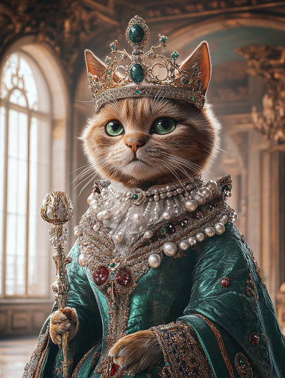 Custom Royal Pet Portrait | Luxury European Aristocratic Pet Portrait | High-end Custom Luxury Digital Art