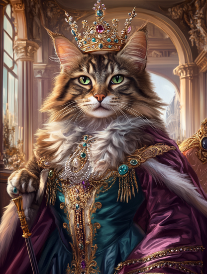 Custom Royal Pet Portrait | Luxury European Aristocratic Pet Portrait | High-end Custom Luxury Digital Art